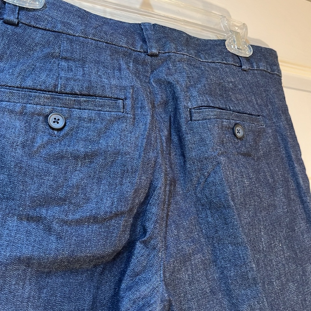 Banana Republic Chino Trouser Bermuda Shorts Cotton Blend Size 6 Blue Excellent - Picture 4 of 6